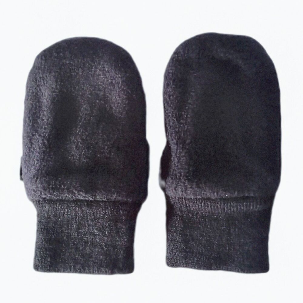 Baby GAP Navy Blue Fleece Snow Mittens w/Black Textured Palm sz S/M Toddler Kids